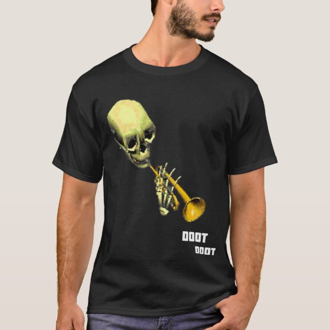 Skeltal Doot Doot T Shirt (Framsida)