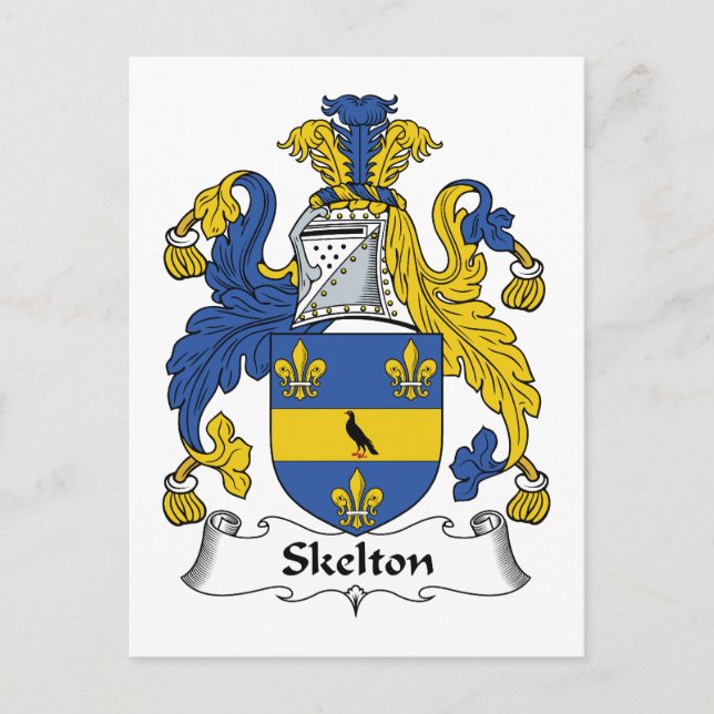 Skelton Family Crest Vykort (Framsida)