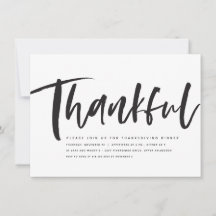 Skenbar inbjudan till modern Thanksgiving för skri