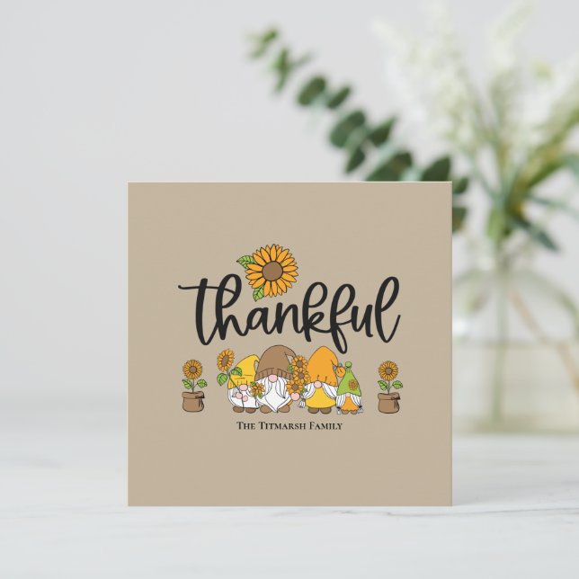 Skenbar liten solrosgnomfamilj (Stående Fram)