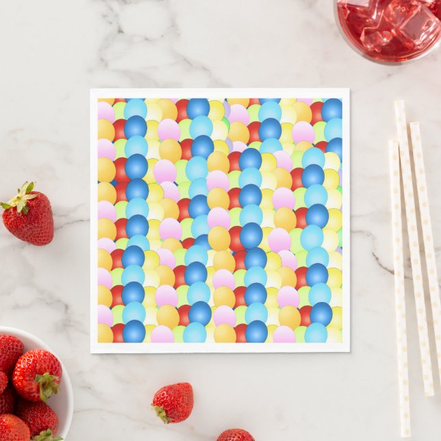 Skenbara ballonger Firande Pappra Tallrikar Pappersservett (Insitu)