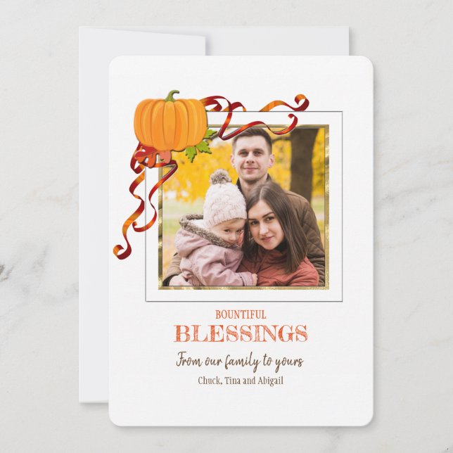 Skenbart blessionsfotkort inbjudningar (Framsida)