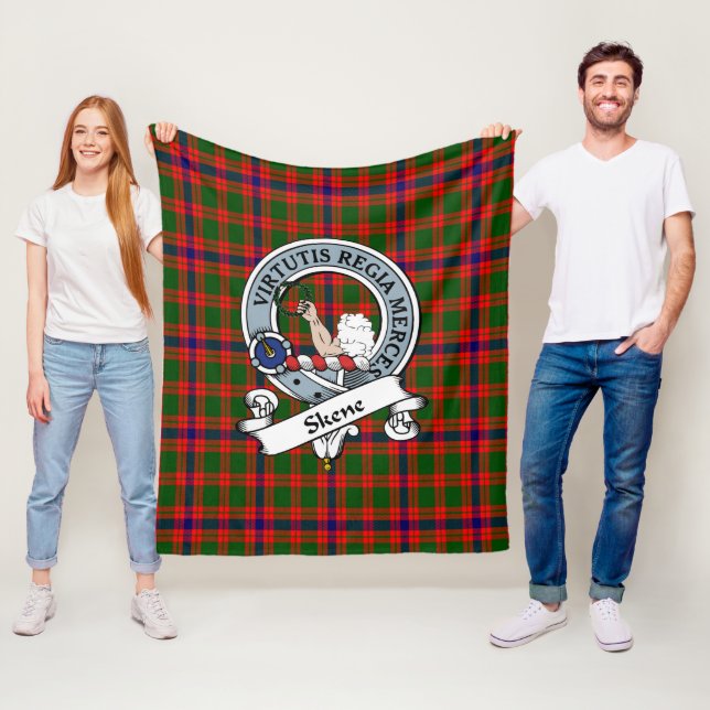Skene Modern Klan Badge Tartan Play Fleecefilt (På plats)