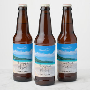 Skenfoto Bröllop i Tropical Destination Scenia Bea Ölflaska Etikett