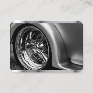Skenklassig, silver Chrome. Visitkort