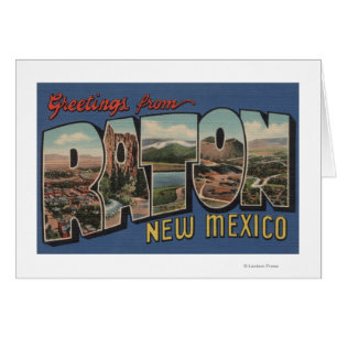 Skenorna Raton, New mexico - Stora Brev Hälsningskort