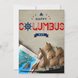 Skepp & Kart Happy Columbus Day Inbjudningar
