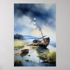 Skeppade nedanför de sorgliga molnen poster