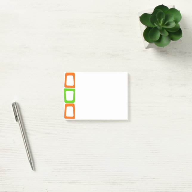 Skeppade rektanglar efter anteckningar post-it block (Kontor)