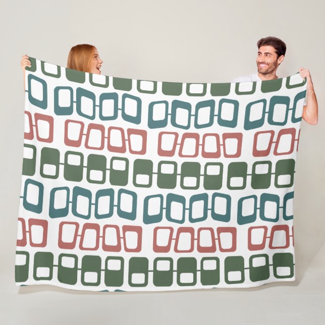 Skeppade rektanglar fleecefilt (På plats)