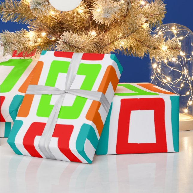 Skeppade rektanglar presentpapper (Helgdagar)