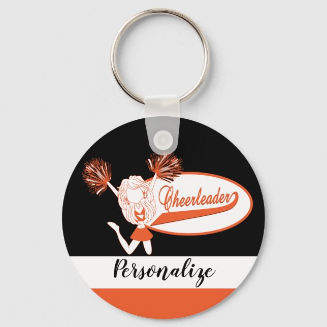 Skeppare - DIY Text - Orange Nyckelring (Framsida)