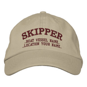 SKEPPAREN personifierar det! Ditt fartyg ditt namn Broderad Keps
