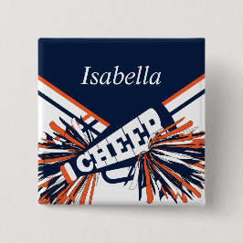 Skepparutfall i marinblått, Orange och vitt Knapp