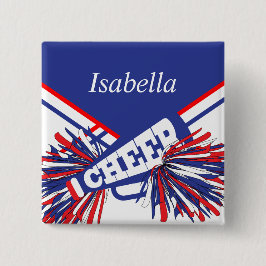 Skepparutskrift i blått, vitt och rött knapp