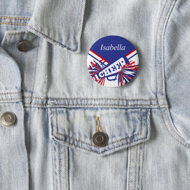 Skepparutskrift i blått, vitt och rött knapp (In Situ)