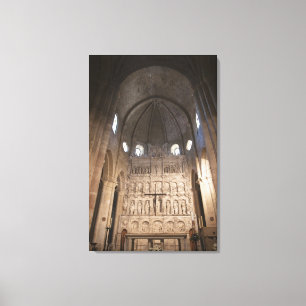 Skeppet av kloster av Santa Maria De Poblet Canvastryck