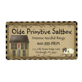 Skeppningsetikett för primitiv saltbox fraktsedel
