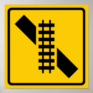 Skeppningsskylt för spårkorsande motorväg poster