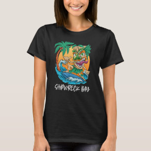 Skeppningsviken Nya Zeelands Surfing Beach Handfla T Shirt