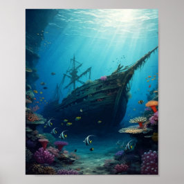 Skeppsbrott gömt i revet poster
