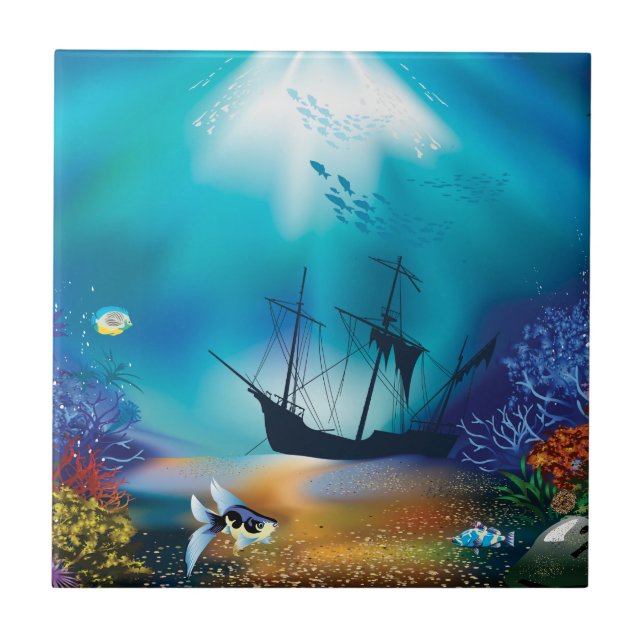 Skeppsbrott Kakelplatta (Framsidan)