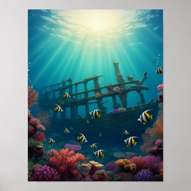 Skeppsbrott och solstrålar poster (Framsidan)