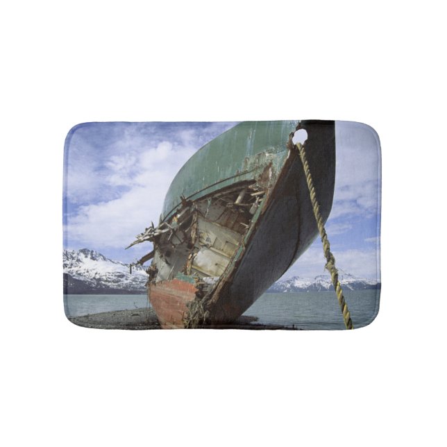 Skeppsbrott på kust badrumsmatta (Framsidan)
