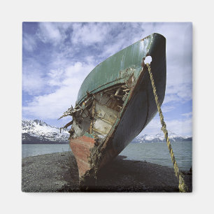 Skeppsbrott på kust magnet