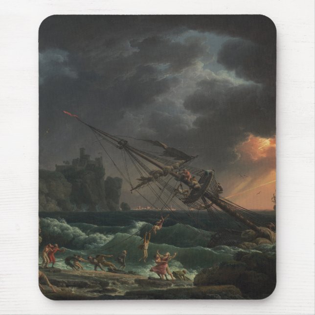 Skeppsbrottet av Claude-Joseph Vernet Musmatta (Framsidan)