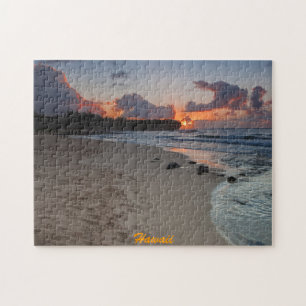 Skeppsbrottstrand på det Kauai soluppgångpussel Pussel
