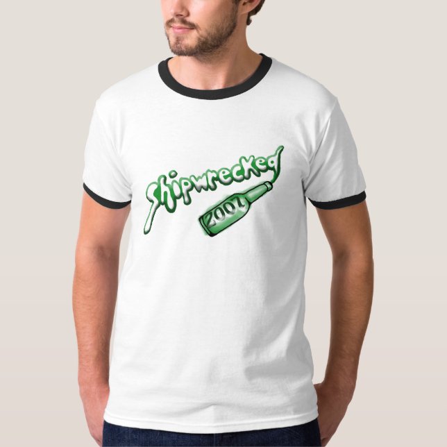 skeppsbruten skjorta utan baksida t-shirt (Framsida)