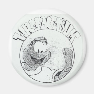 Skeppsbrutna 'Um Melvin cirklar logotypmagneten Magnet