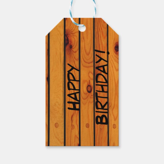 Skeppsdäcket av klassiskt brunt träslag presentetikett (Framsidan)