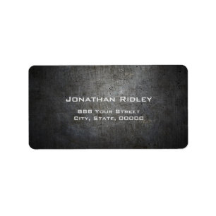 Skeppsetikett för Black METALL Adressetikett