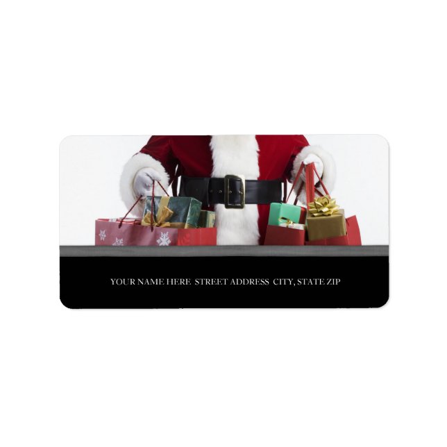 Skeppsetiketter för julhälsning i Adress Adressetikett (Framsidan)