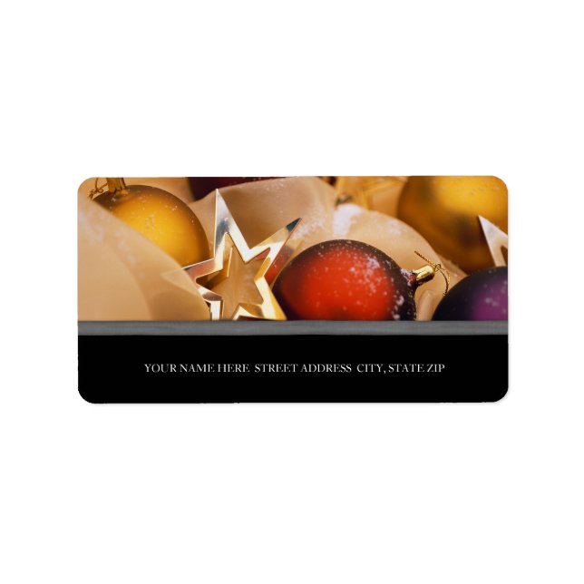 Skeppsetiketter för julhälsning i Adress Adressetikett (Framsidan)