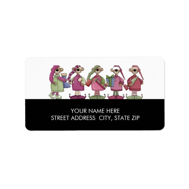 Skeppsetiketter för julklappar Adress Adressetikett (Framsidan)