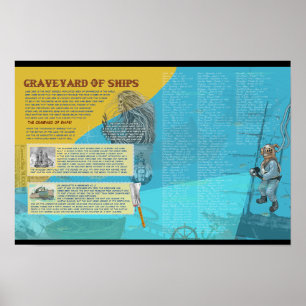 Skeppsfartyg i Sjö Erie ELE Officiell Merch Poster