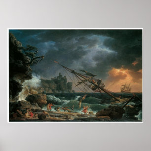 Skeppsfartyget Claude-Joseph Vernet Poster