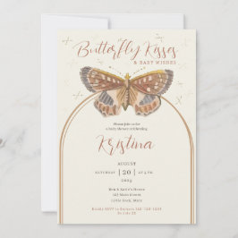 Skeppsinbjudan till Butterfly Kisses Boho Flicka S Inbjudningar