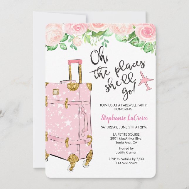 Skeppsinbjudan till Farewell-partiet Inbjudningar (Framsida)