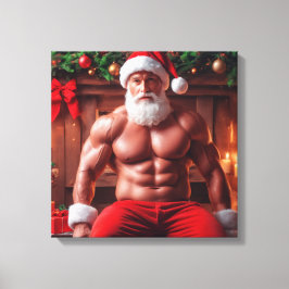 Skeppslös Rippad Pinup jul Jultomten Canvastryck