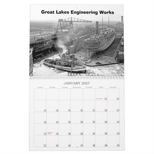 Skeppsvarvar Kalender (Jan 2027)