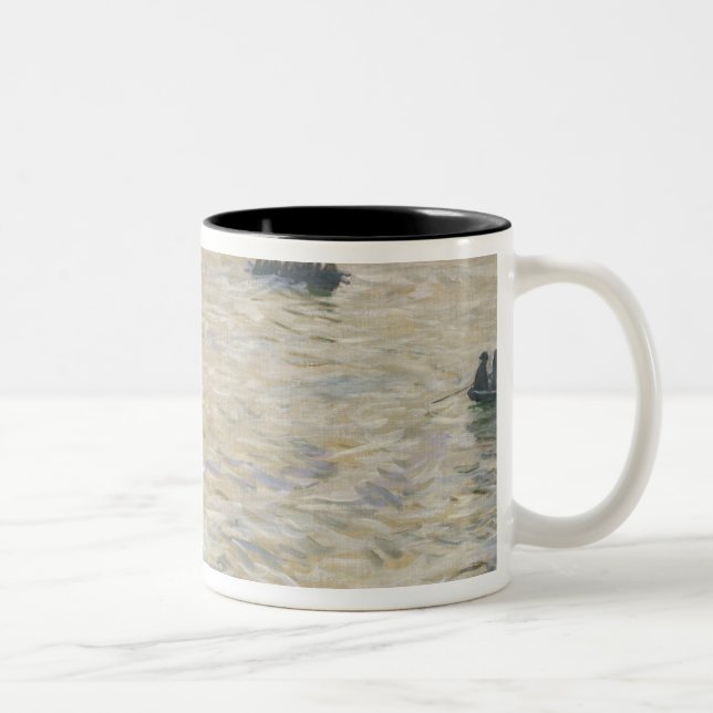 Skeppsvarvarbetare som hem går tillbaka på Elben Två-Tonad Mugg (Höger)