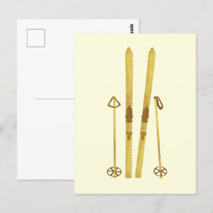 Sker och polacker i guld Cream för illustration Vykort