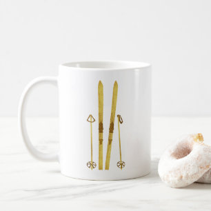 Sker och polacker i guld   Illustration av Retro S Kaffemugg