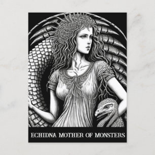 Sketch Art Echidna Mor i Monsters Vykort