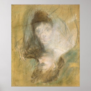 Sketch av en kvinna - Jean-Louis Forain Fine Art Poster