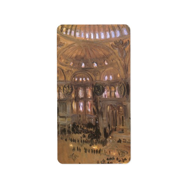 Sketch av Santa Sophia av John Singer Sargent Adressetikett (Framsidan)